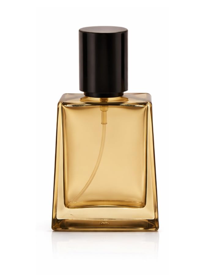Image of Hunky Dory 30ml Empty Glass Perfume Bottles Set of 6 | Refillable Square Fragrance Spray Bottles with Black Caps