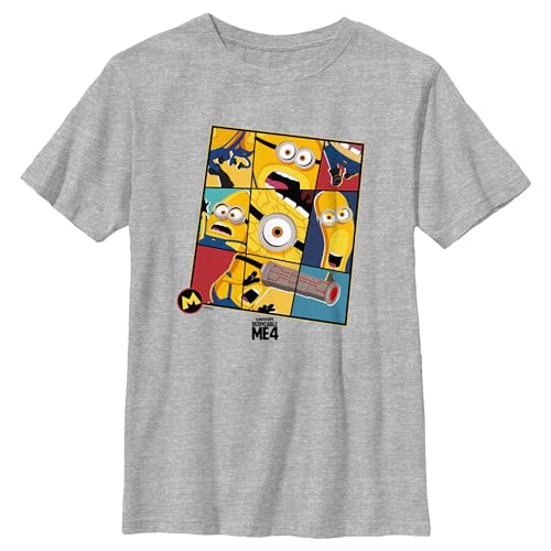 Boy's Despicable Me 4 Mega Minions Squares T-Shirt