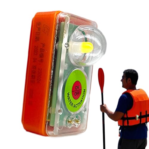 Lumière Stroboscopique Gilet Sauvetage Activée Eau – LED Haute Intensité, Auto-Allumage Eau De Mer, Balise Urgence Longue Portée 30g