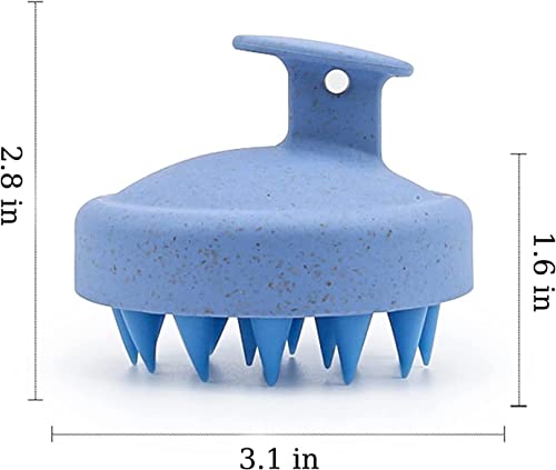Image of QIQI Scalp Massager Shampoo Brush, Eco-friendly Wheat Straw body with Soft Silicon Bristles, Hair Scrubber, Exfoliator Dandruff Removal, Prevents Hair loss for Men, Women (JB35)