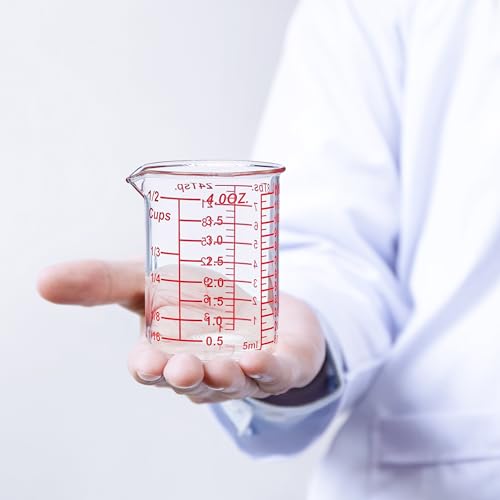 120 ML/4OZ High Borosilicate Glass Measuring Cup-V-Shaped Spout,Glass Measuring Beaker for Kitchen or Restaurant, Easy to Read(SINGLE) by Ackers BORO3.3 - Image 8