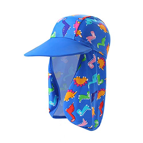 Gogokids Enfants Casquette Sun Chapeaux Bonnet - Garçons Bonnet de Natation Filles Protection Solaire UV Chapeau Bonnet de Bain Seau réglable
