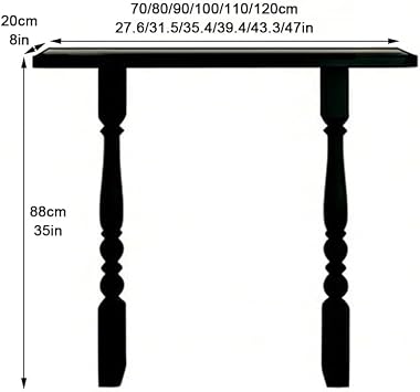 Modern Console Tables, Decorative Wood Foyer Accent, Narrow Sofa Table For Living Room Hallway Foyer, Easy Assembly(120x20x88cm)