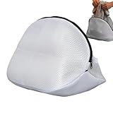 Bolsa para lavadora de zapatos, limpiador de zapatos, bolsa de malla con cremallera | Crescent grande 42 x 24 x 24 cm, poliéster, soporte protector ventilado, zapatillas, calcetines, sujetadores