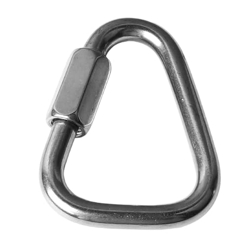 Confezione da 2 Maglie Rapide, Maglie Rapide Triangolari in Acciaio Inossidabile 316, Connessione a Vite, Moschettoni Resistenti per Campeggio, Escursionismo