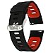 EL-move 22mm Bracciale di Ricambio Sostituzione Banda Silicone Cinturini per Pebble Time/MOTO 360 2nd Gen 46mm / Samsung Gear S3 Classic//LG G Watch W100 / Smasung Gear 2 / Urbane (Black Red)