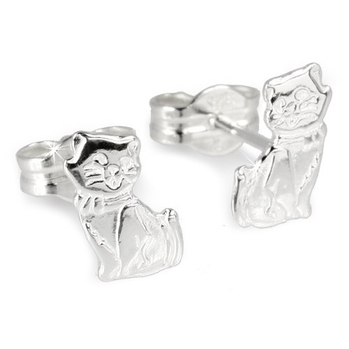 Preisvergleich Produktbild Silberdream Damen-Ohrstecker Katze 925 Sterling Silber Sdo512