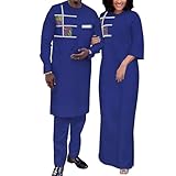 African Couple Clothes African Mens Clothes Sets and African Dresses for Women Wedding Dashiki Lovers Outfits