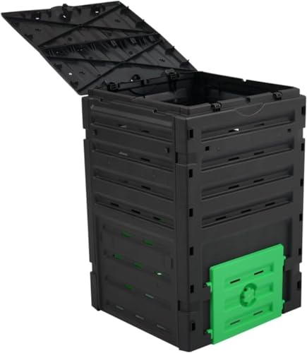 コンポスト屋外 大型 家庭用 大容量500L 堆肥製造器 家庭菜園 堆肥コンポスター 有機肥料 園芸シート付 家庭菜園 おしゃれ 生ごみ処理 落ち葉処理 家庭用堆肥器 有機肥料製造 生ごみ処理 園芸用品 (500l)