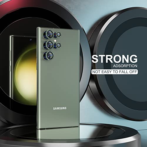 Image of Choiche Camera Lens Protector Compatible with Galaxy S26 Ultra - 9H Tempered Glass Camera Cover with Metal Ring Decoration, Strong Adsorption Anti-Scratch Lens Screen Protector Accessories