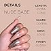 NUDE BABE Press-On Nails by Lavaa Beauty | Extra-Long Coffin | Nude & Silver Coffin Nails with Gems