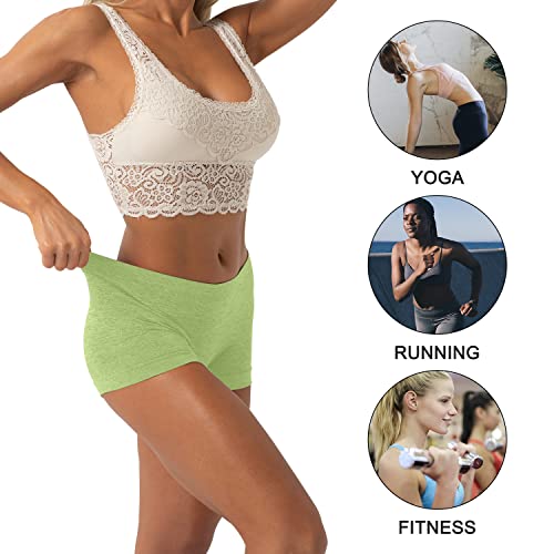 R RUXIA Women's Boyshorts Underwear Seamless Boy Shorts Panties Soft Stretch Boxer Briefs 5 Packs(Regular & Plus Size)3