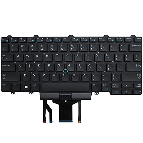 Clavier US Dell Latitude E5450 E7450 sans cadre rétroéclairé avec pointe