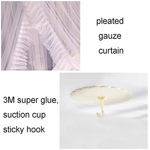 Cortina de cama mosquitera estilo princesa OKUOKA de alta densidad rosa 6