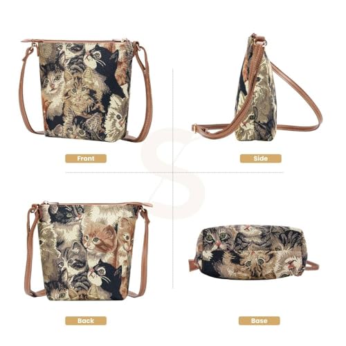 Signare Tapestry Cross-body Satchel Bag/Lightweight Purse2