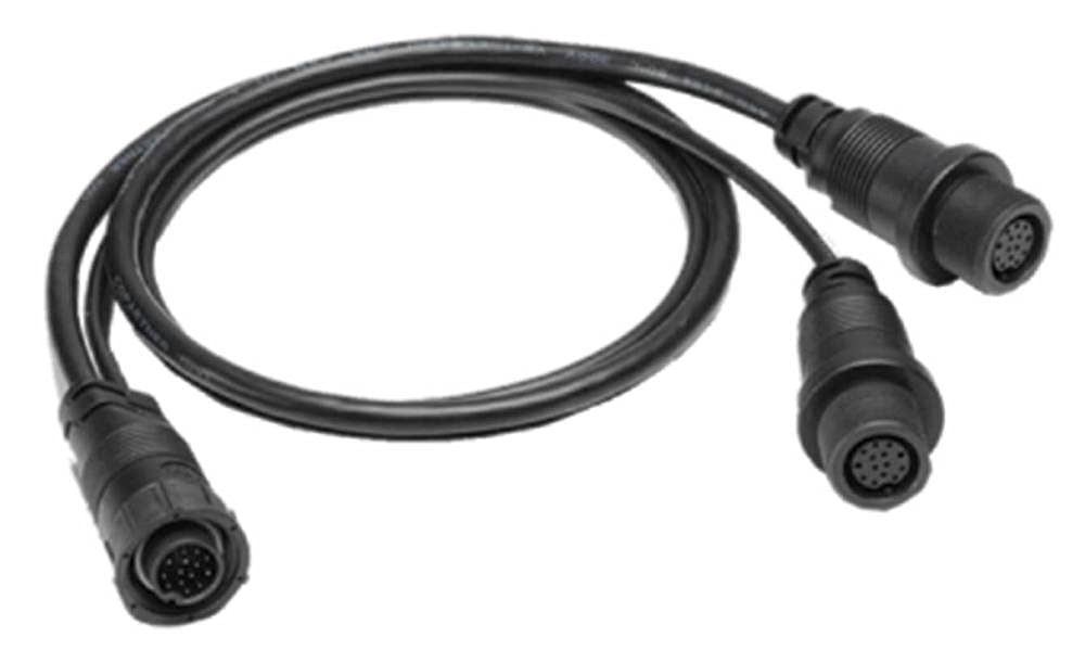 Humminbird 720111-1 14 M ID SIDB Y SOLIX/APEX Side Imaging & 2D Sonar Transducer Splitter Cable (Compatible with Airmar), 30 inch