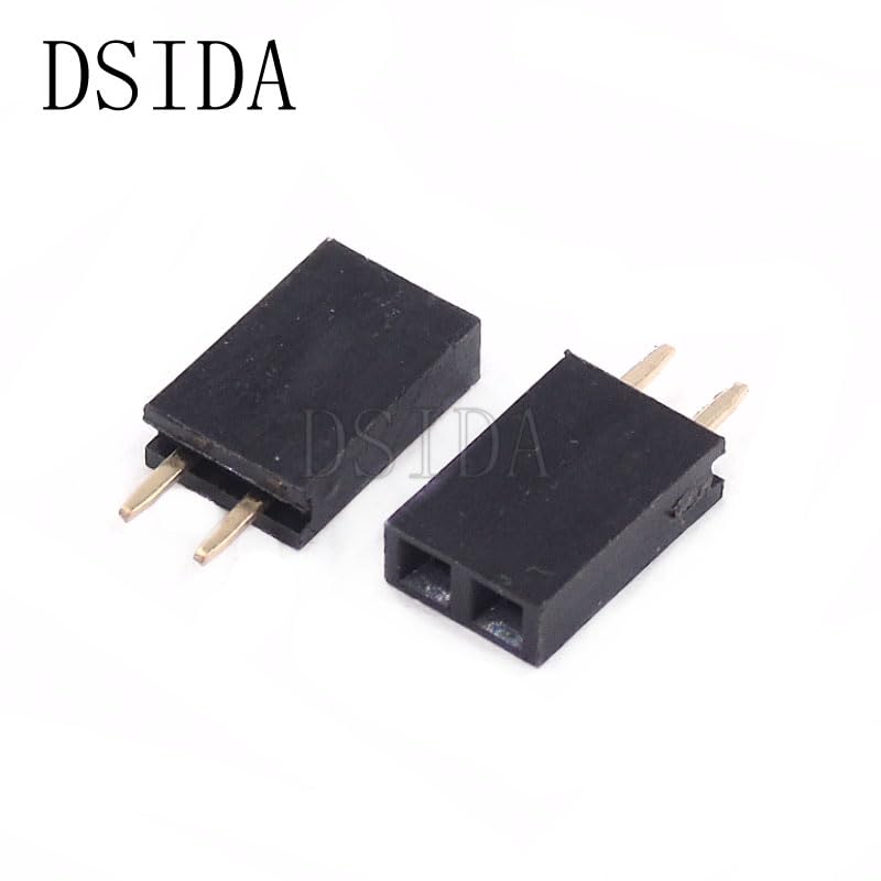 Wiring Connecting Terminals - 20PCS Female Pin Header Strip 2 Pin Pitch 2.54 mm Single Row Female Pin Header 1x2 1 * 2 PCB Connector