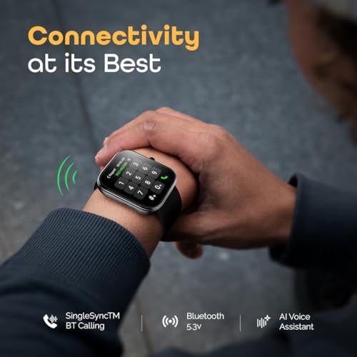 Image of Fastrack Discovery Smart Watch, 4.9 CM AMOLED Display, SingleSync BT Calling, Built-in GPS, 100+ Multisport, Auto Recognition of Multisport, 5 Days Battery Life, 100+ Smartwatch Faces (Black)