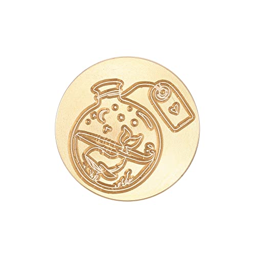 Yoption Magic Bottle Whale Wax Seal Stamp, Vintage Brass Head With Wooden Handle Sealing Wax Stamp For Wedding Invitations Envelopes Gift Wine Packages #TOP2