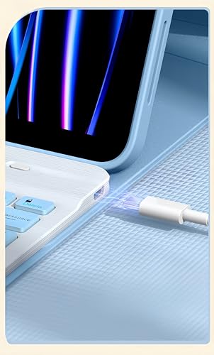 Clavier Bluetooth iPad 7eme Generation rotatif 360 bleu - 7