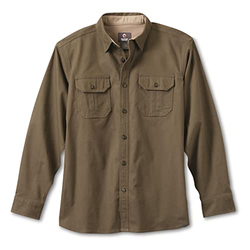 Guide Gear Men's Casual Button Down Shirt, Long Sleeve, Work, Camping, Sportsman's Flex Canvas3