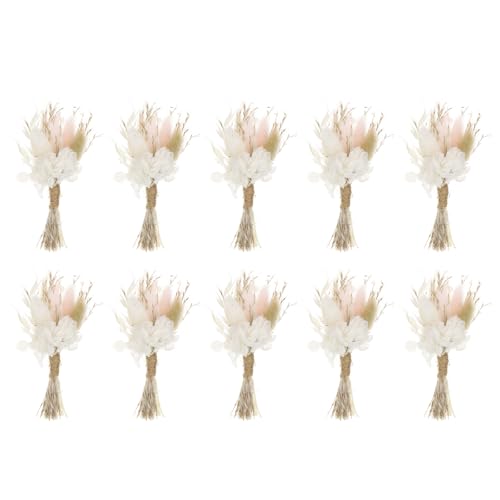 Mini ramo de flores secas PATIKIL, 10 piezas miniatura 1