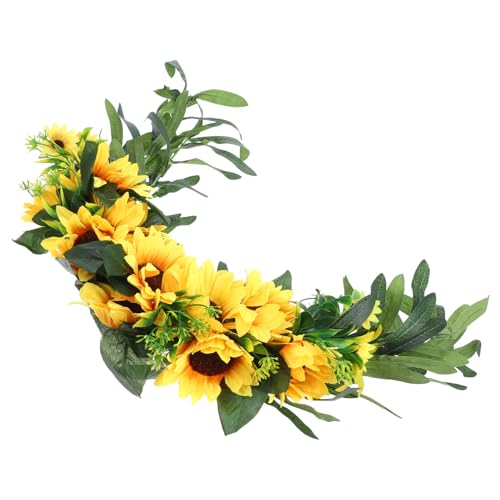 FUNOMOCYA Sunflower Swag Door Knocker Artificial Flower Wall Hanging Wedding Home Front Door Garden Decor
