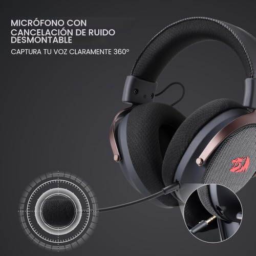 Auriculares inalámbricos Redragon H858 sin retraso de audio con micro 7.1 5
