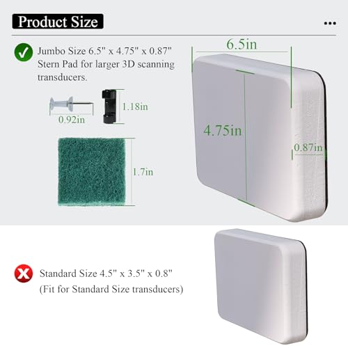 Image of 3Pack Transducer Mounting Plate,Jumbo Size Mounting Board(6.5 inchx4.75 inchx0.87 inch) | For Large 3D Scan Transducers, For Stern Saver Transducer Mount, Screwless installation, Easy to install, premium materials