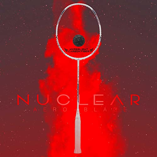 Image of Hundred Nuclear 72 Carbon Fibre Unstrung Badminton Racket with Full Racket Cover for Intermediate Players