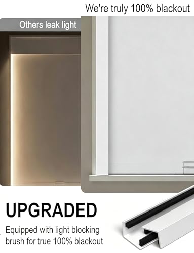 Bloqueadores de luz de PVC para persianas de dormitorio, 2 tiras opacas de 60 cm. 6