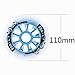 JHKJ Inline Skate Wheels Speed Skate Wheels Outdoor Replacement Wheel 8 Pcs 90mm/100mm/110mm for Outdoor Speed Skating Skate,Blue,110mm