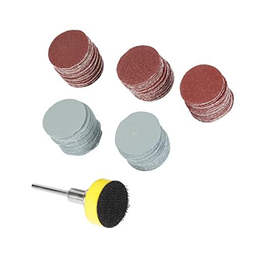 Discos de Lijado Versátiles de Grano Mixto de 25 Mm Almohadillas de Papel para Lijar y Pulir para Pintura, Desbarbado - Ideal para Piedra Artificial, Muebles, Carpintería,