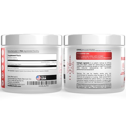 Image of Testosterone Booster for Men with Fadogia Agrestis 1000mg Per Serving - Improve Natural Testosterone production, Increase Energy and Muscle Growth - Workout Supplement USA Made (60 Capsules)