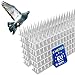 Produktbild Konzept 11 - Taubenabwehr Spikes aus Kunststoff gegen Vogel, Katzen, Tauben - Vogelabwehr für Balkon, Zaun, Garten, Balkongeländer, Dach - Katzenschreck, Marderabwehr 3-reihig, 12 Stück x 50cm, Weiß