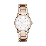 Wasserdichtigkeit: 5 bar DKNY Damen Analog Quarz Uhr mit Edelstahl beschichtet Armband NY2344