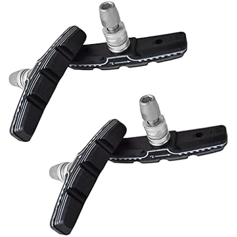 UIKEEYUIS 2 Pairs Bicycles V Brake Blocks Folding Bike Braking Pads Shoes Replacement Cover