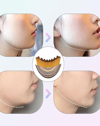 Image of Lymphatic Contour Face Brush, Lymphatic Drainage Massager with Protective Cover, Facial Contouring Tool for Jawline and Cheek Definition, Gentle Skin Care Accessory.