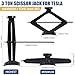 LDVROH Car Jack Kit for Tesla Cars | Scissor Jack | Max 3 ton (6,600 lbs) | Suitable for Tesla Model 3/Model S/Model X/Model Y. Comes with Labor-Saving Wrench/Bracket Pad, Black