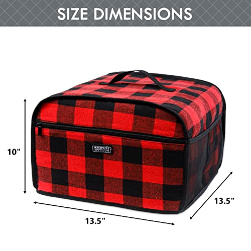 Image of BAGSPRITE Dust Cover Compatible with Ninja Foodi Air Fryer, Foodi Grill (AG301, AG302, AG400), Appliance Cover with Pockets for Ninja Accessories, Buffalo Check