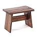 DESIGN DELIGHTS Tabouret rustique en bois d'acajou massif, 40 x 31 x 25 cm (l x H x P) | Tabouret décoratif en bois | Couleur : 02 marron clair
