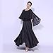 Yhhsgscr Ballroom Dance Dresses Social Training Outfit Flamenco Big Swing Skirt Women's Foxtrot Performance Dancewear,Black,XL