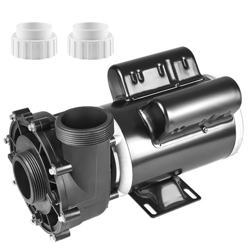 VEVOR Poolpumpe, Schwimmbadpumpe 2-Gang-SPA-Pumpe, 48-Rahmen, Zirkulationspumpe mit zwei Gängen, 1100W/35m³/h/13m hohe Geschwindigkeit, 250W/14m³/h/2,8m niedrige, 90° drehbare Schnittstelle