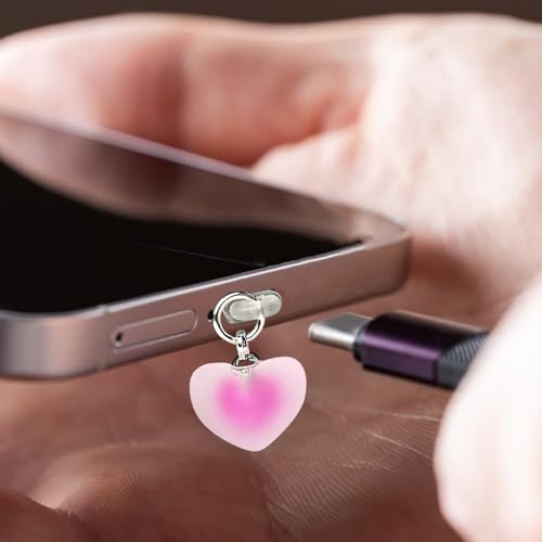 Tapones antipolvo USB C KOMBIUDA en forma de corazón: protección y estilo para tu smartphone 6