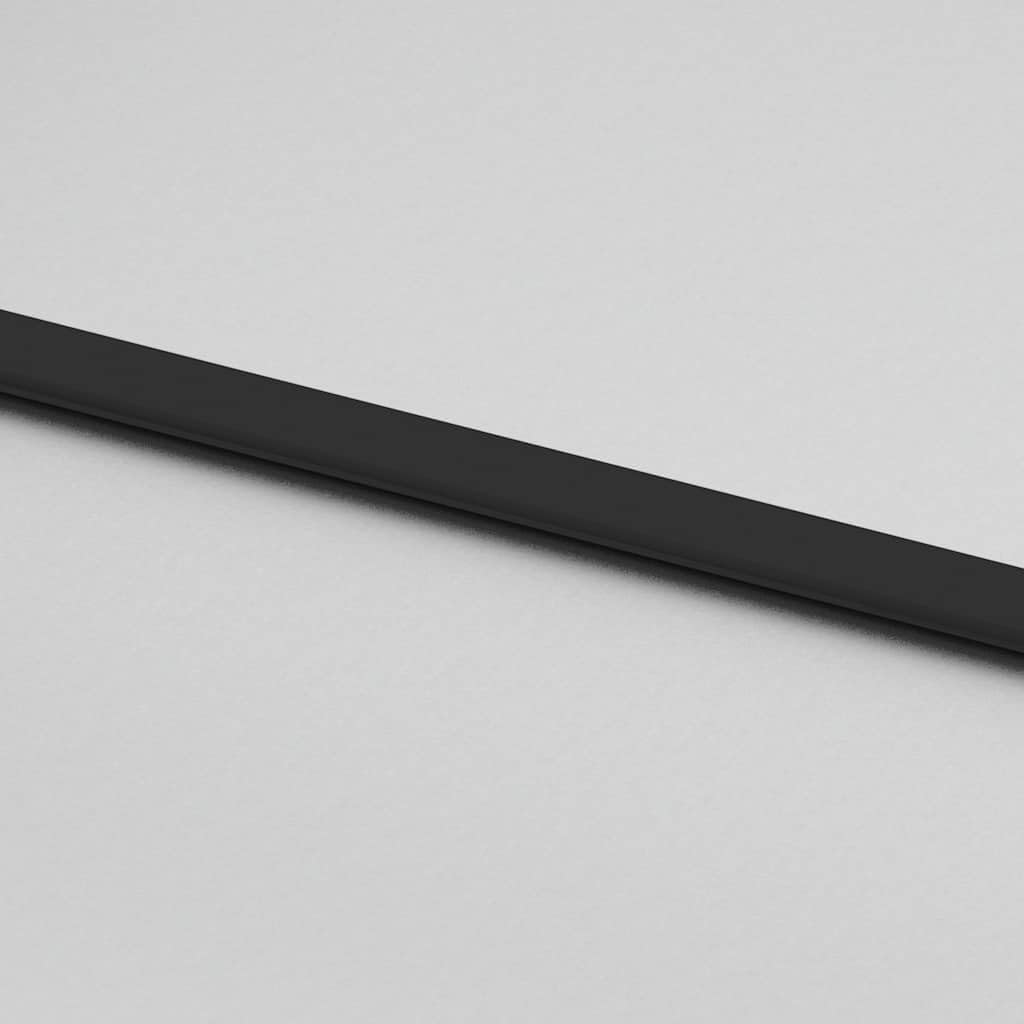 vidaXL Porte coulissante noir 76x205 cm verre trempé aluminium