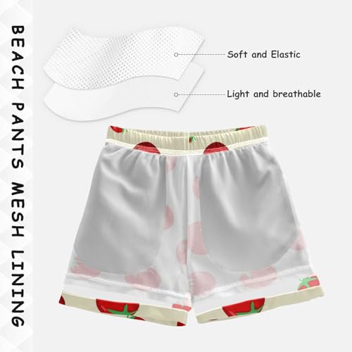 DOMIKING Fruit Vegetable Beige Toddler Boys' Swim Trunks Mesh Lining Swim Shorts for Pool Gym Beach Adjustable Waist4
