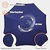 Blissun 9ft Patio Umbrella Replacement Canopy, Market Umbrella Top, Outdoor Table Umbrella Canopy for 8 Ribs, Canopy Only (Navy Blue)
