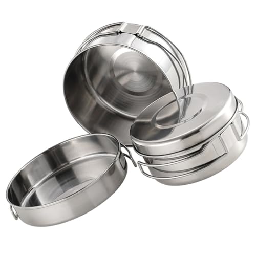 Batterie de cuisine camping Mikikit portable en inox pour pique-nique et randonnée