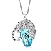 Neoglory Platinum Plated Blue Crystal Animal Leopard Long Necklace Pendants Christmas Gifts