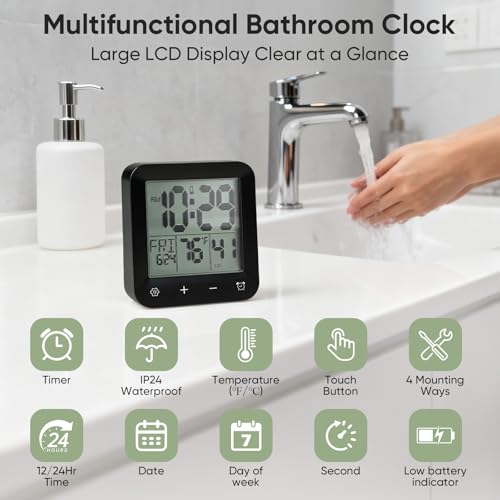 Lista de Relojes para el baño los mejores 5. 26 Imagen adicional